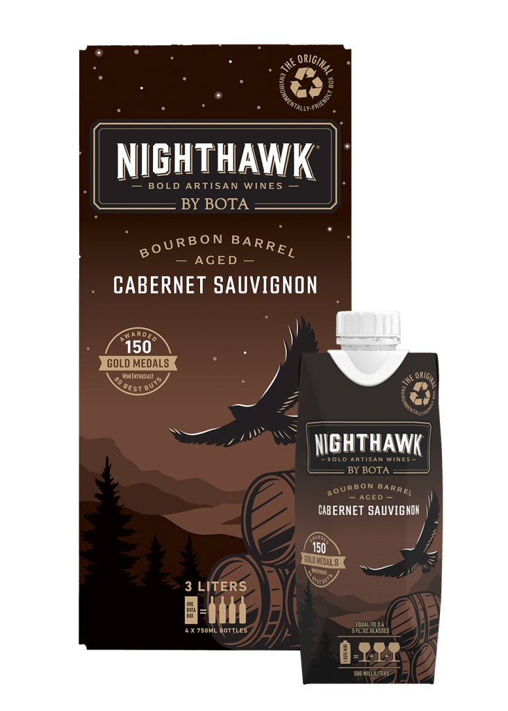 Nighthawk Bourbon Barrel Cabernet Sauvignon 3L and 500mL