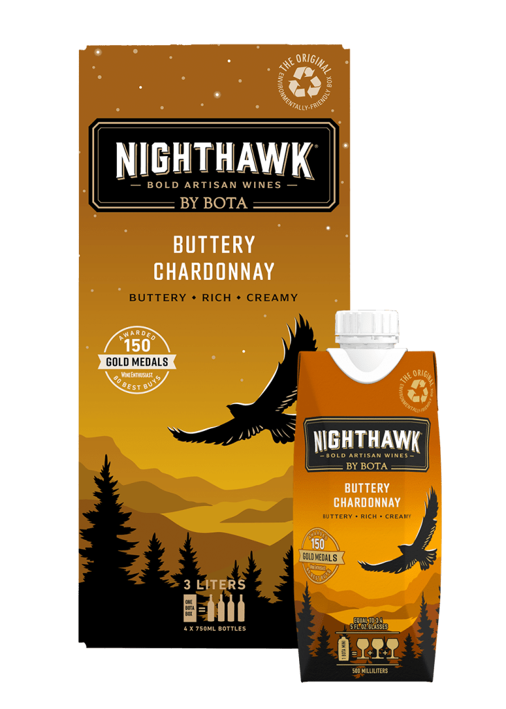 Nighthawk Buttery Chardonnay 3L and 500mL