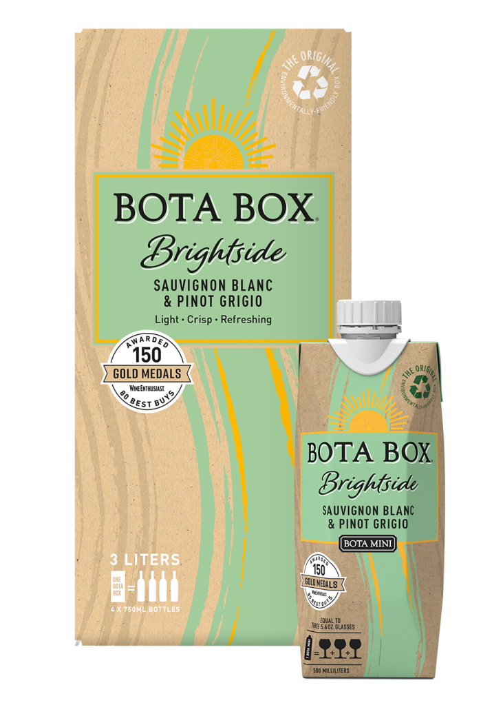 Bota Box Brightside Sauvignon Blanc and Pinot Grigio 3L and 500mL