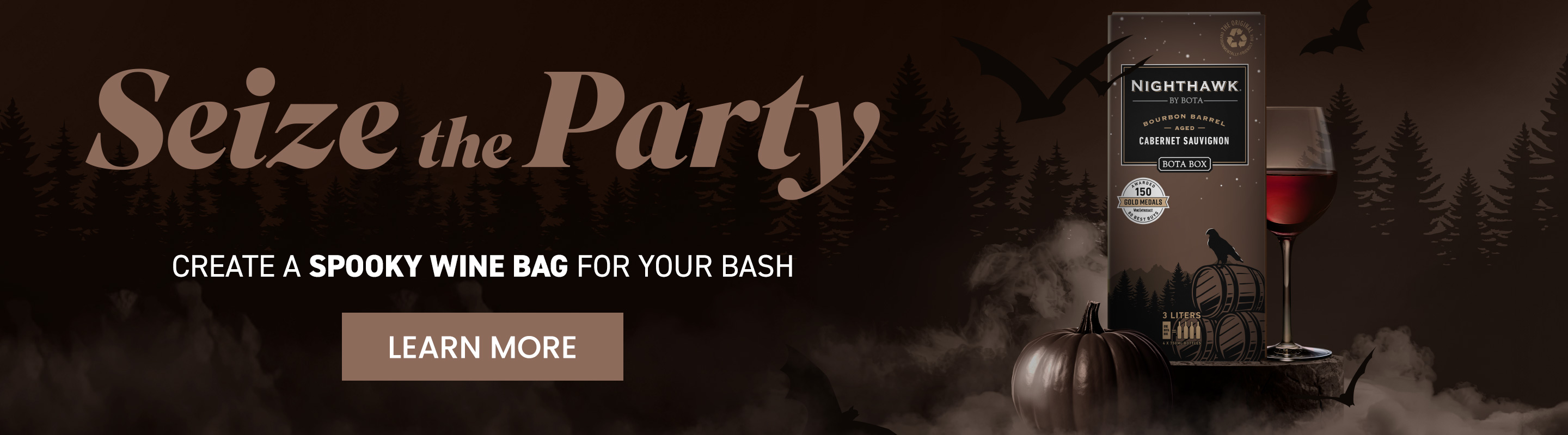 Seize the Party | Create a Spooky Wine Bag for you bask, click to Learn More