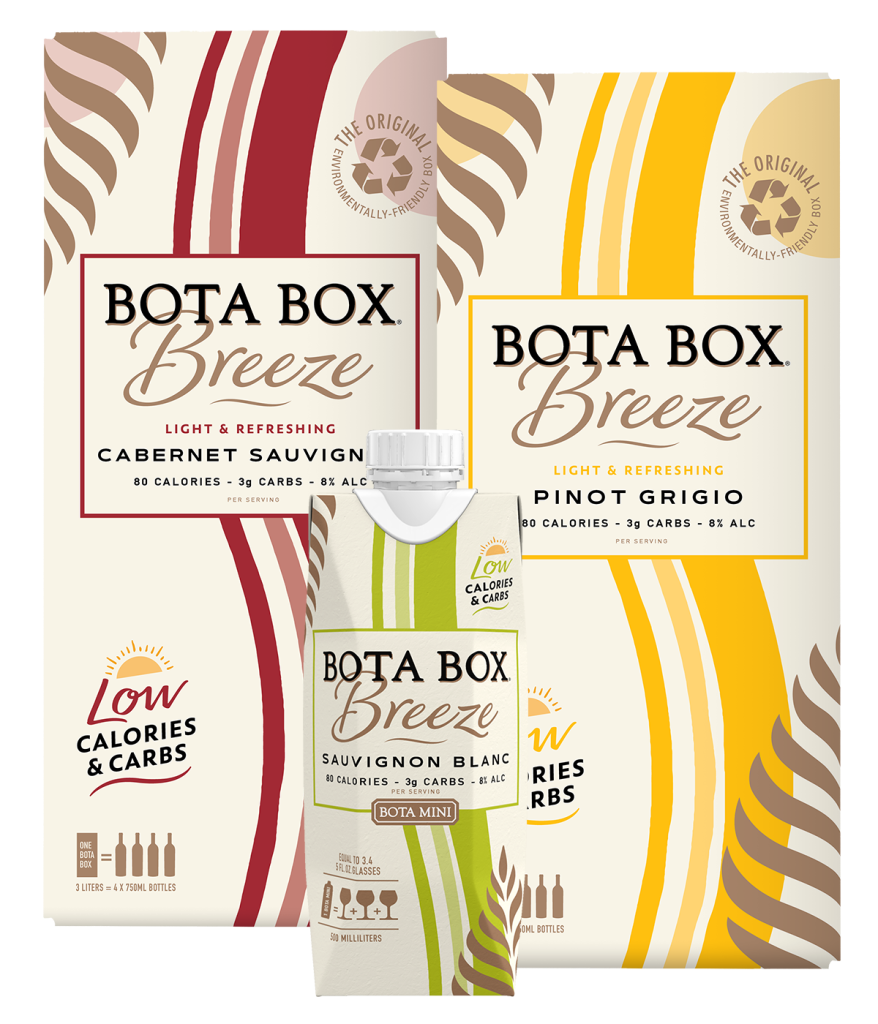 Bota Box Breeze Cabernet Sauvignon and Pinot Grigio 3L and Sauvignon Blanc 500mL