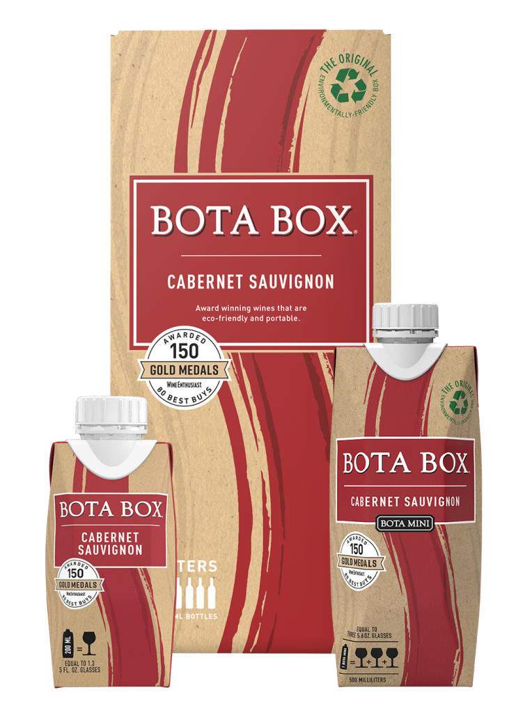 Bota Box Cabernet Sauvignon 3L, 500mL, and 200mL